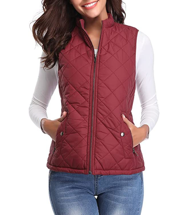 Gilet élégant pour femme, légèrement matelassé