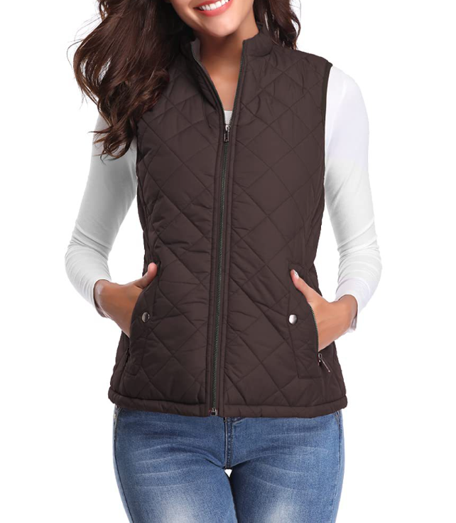 Gilet élégant pour femme, légèrement matelassé