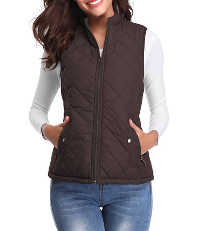 Gilet élégant pour femme, légèrement matelassé