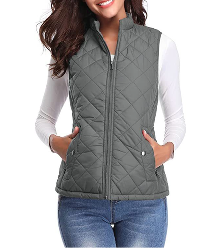 Gilet élégant pour femme, légèrement matelassé