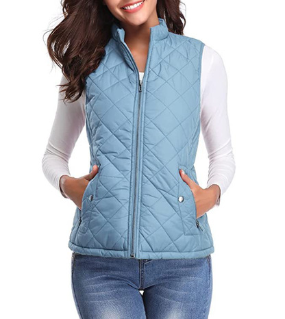 Gilet élégant pour femme, légèrement matelassé