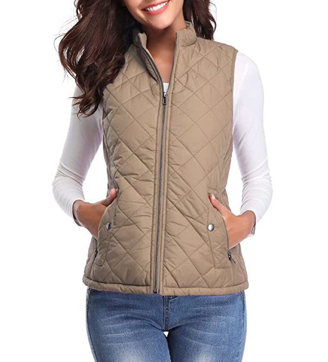 Gilet élégant pour femme, légèrement matelassé