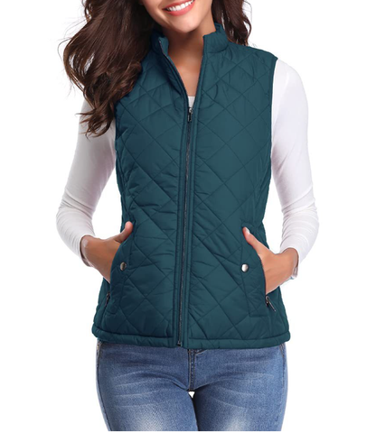 Gilet élégant pour femme, légèrement matelassé