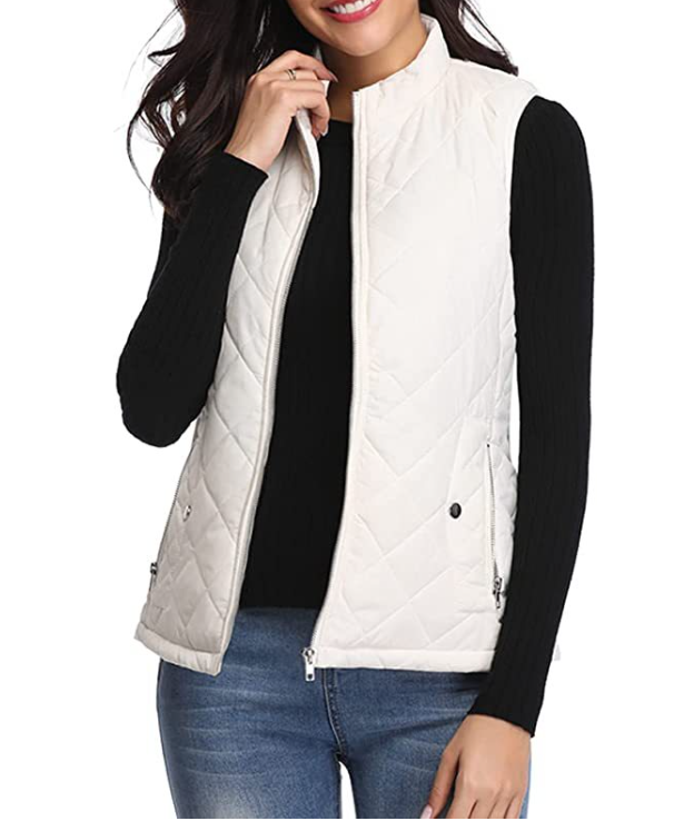 Gilet élégant pour femme, légèrement matelassé
