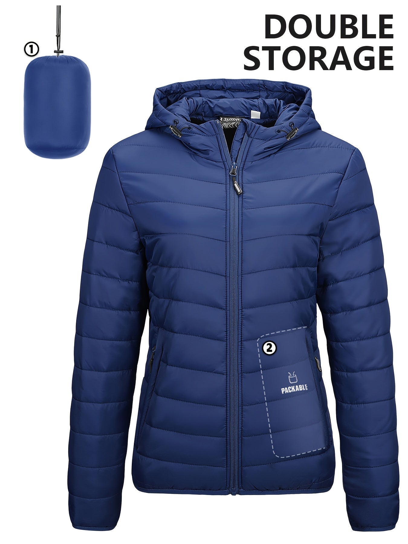 Coupe-vent léger pratique pour femme à capuche