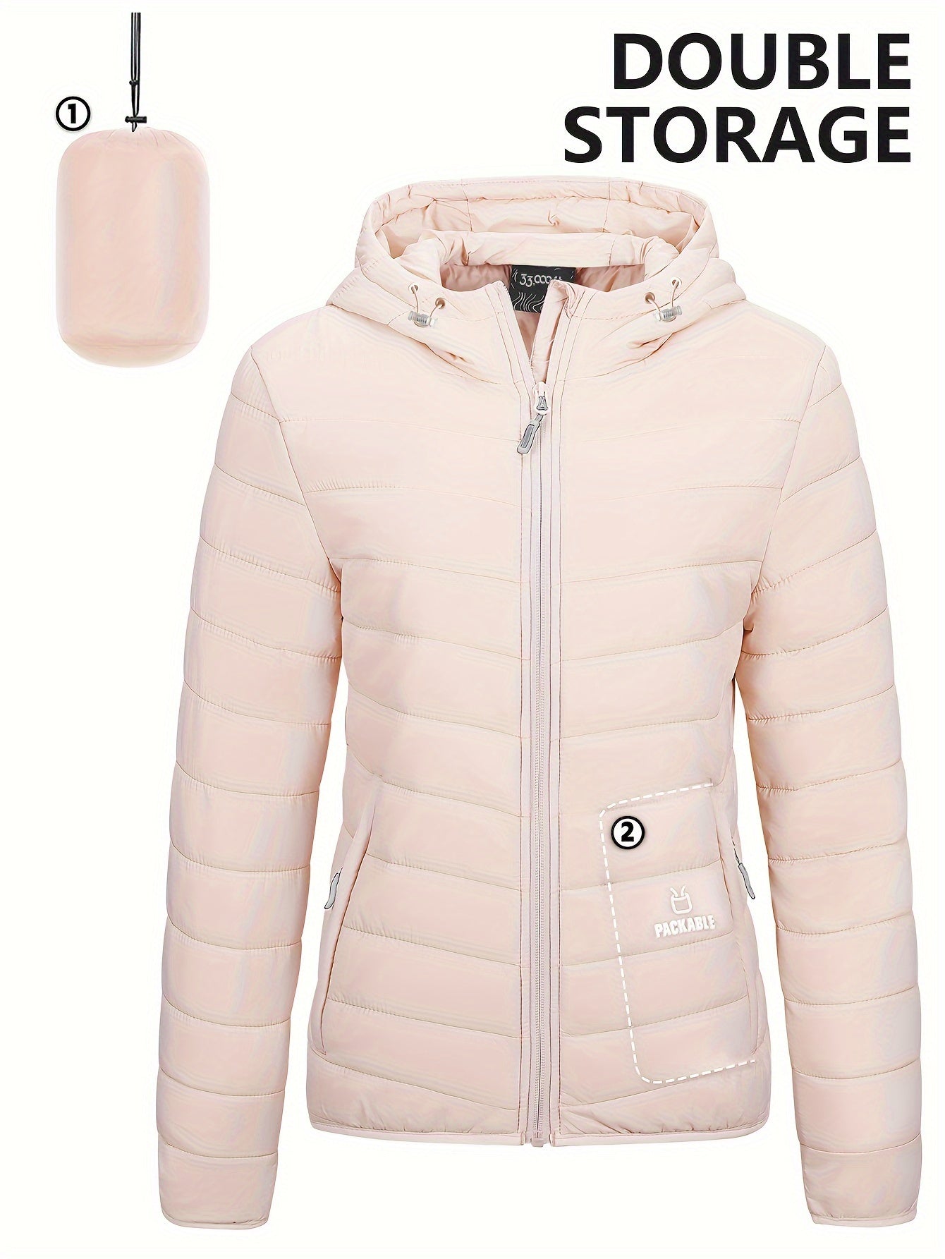 Coupe-vent léger pratique pour femme à capuche