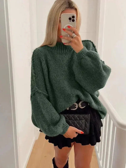 Pull-over automne Femme Oversized Chaud et Confortable