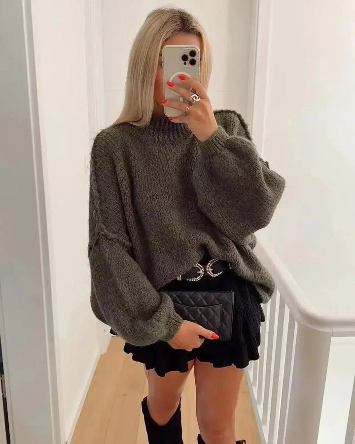 Pull-over automne Femme Oversized Chaud et Confortable