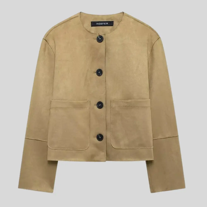 Veste en daim pour femme mode automne