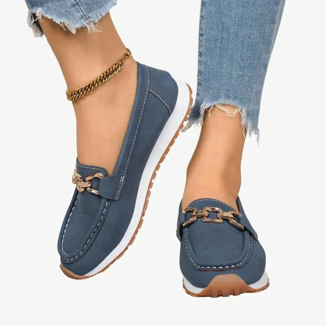 Mocassins pour femmes avec chaîne métallique