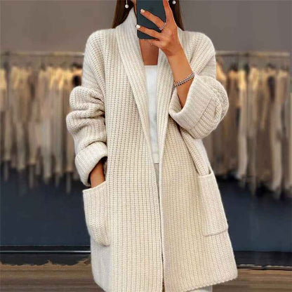 Lange Strickjacke Bequem Oversized - IdealeKleiden