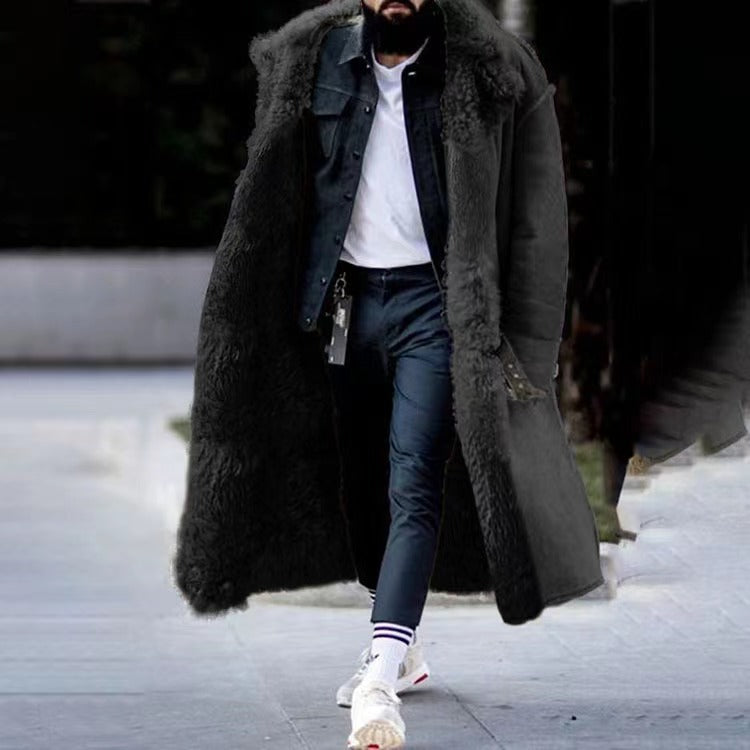 Eleganter Herren Wintermantel Lang & Luxus - IdealeKleiden