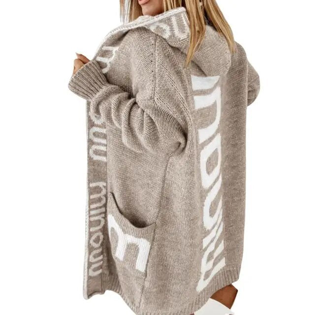 Pull oversize, manches longues, design original