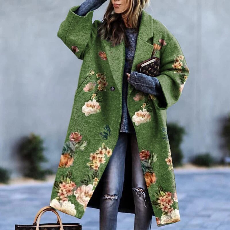 Trench-coat long d'hiver stylé pour femme