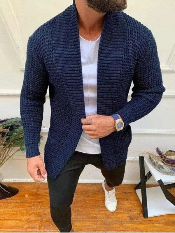 Pull tricoté confortable pour homme, coupe décontractée
