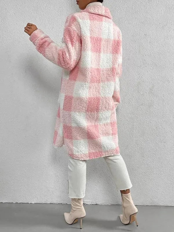 Bequeme Karo Bluse Damen Winter - IdealeKleiden