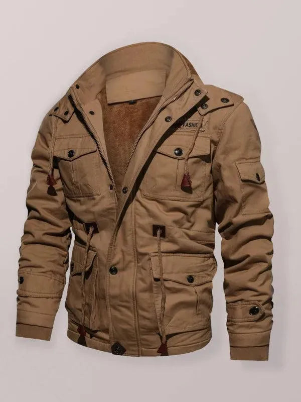 Veste confortable pour homme, chaude et à capuche, pour l'hiver
