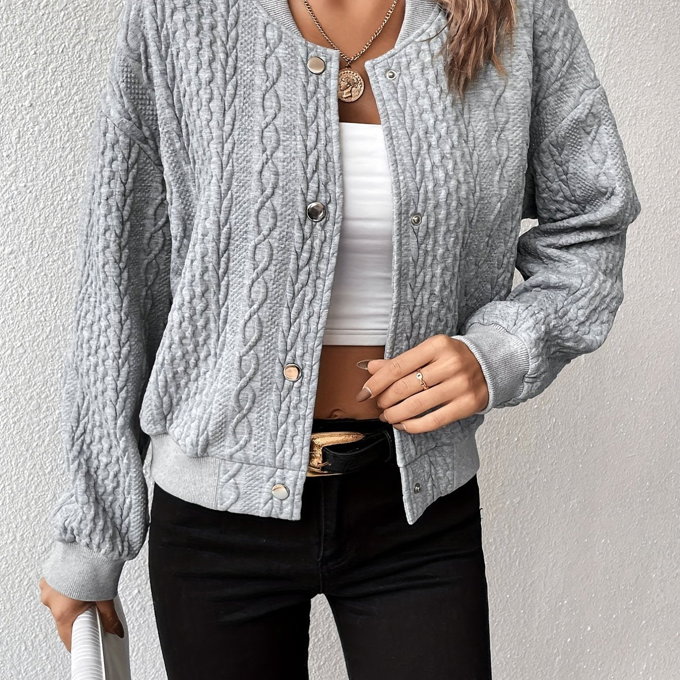Blouson aviateur élégant Boutons Moderne