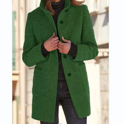 Manteau coupe-vent à col montant pour femme