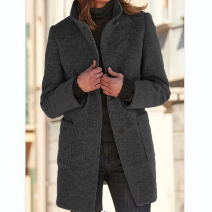 Manteau coupe-vent à col montant pour femme