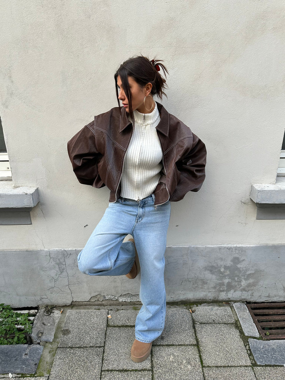 Grande Veste Femme Fermeture Éclair Élégante