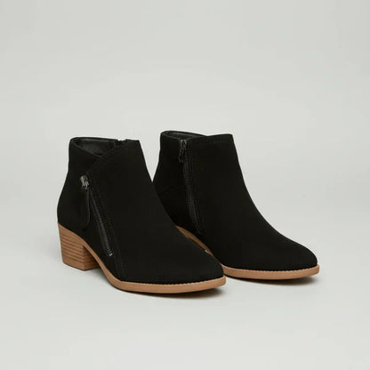 Chelsea Boots Femme Talon Plat Fermeture Éclair