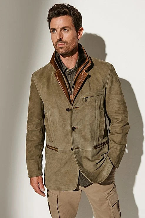 Veste d'automne homme style rétro