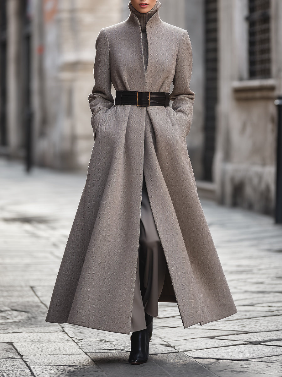 Manteau élégant pour femme effet ceinture