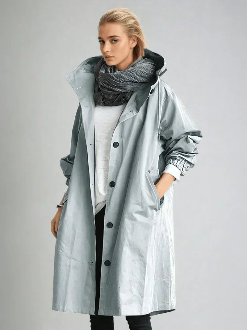 Manteau long élégant d'hiver pour femme