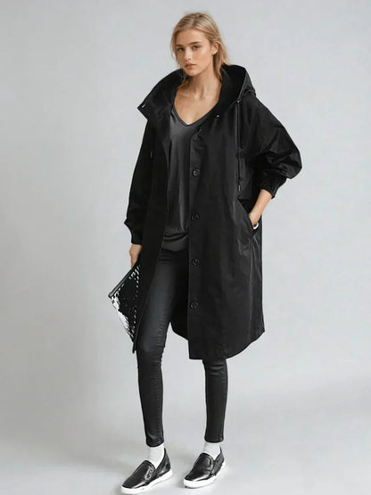 Manteau long élégant d'hiver pour femme
