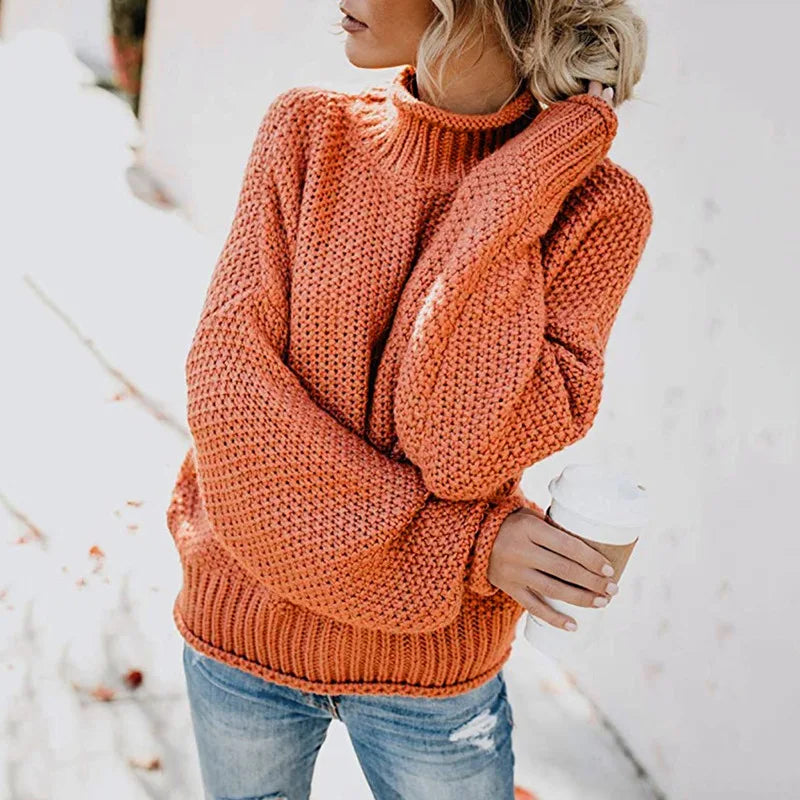 Elegante Damen Rollkragenpullover Luxus Qualität - IdealeKleiden