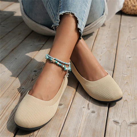 Damen Ballerinas Frühling Leicht Bequem - IdealeKleiden