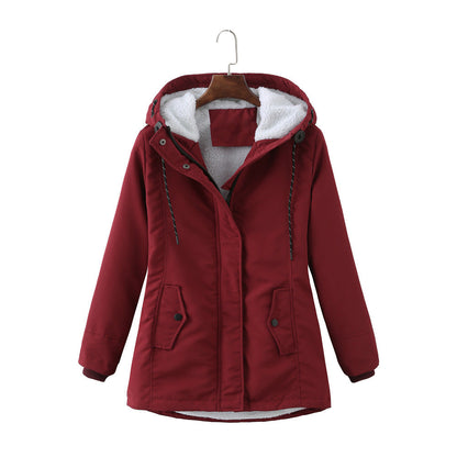 Manteau d'hiver de luxe élégant noir pour femme