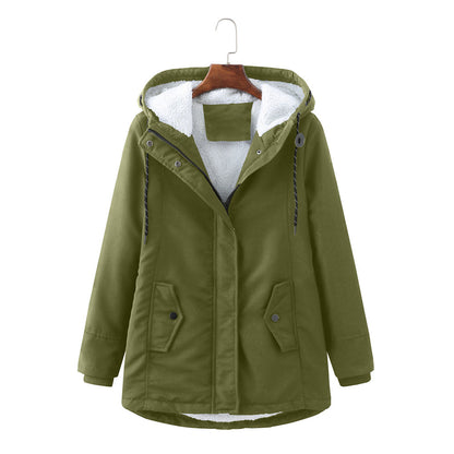 Manteau d'hiver de luxe élégant noir pour femme