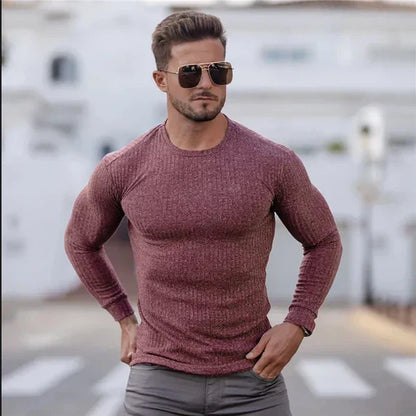 Pull tricoté homme Slim Fit moderne