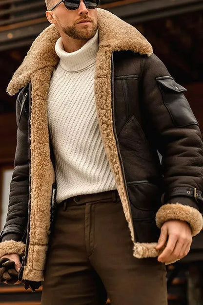Veste en cuir homme de luxe style créateur