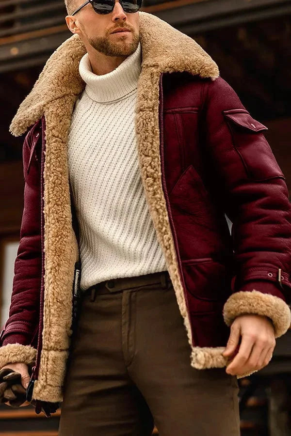 Veste en cuir homme de luxe style créateur