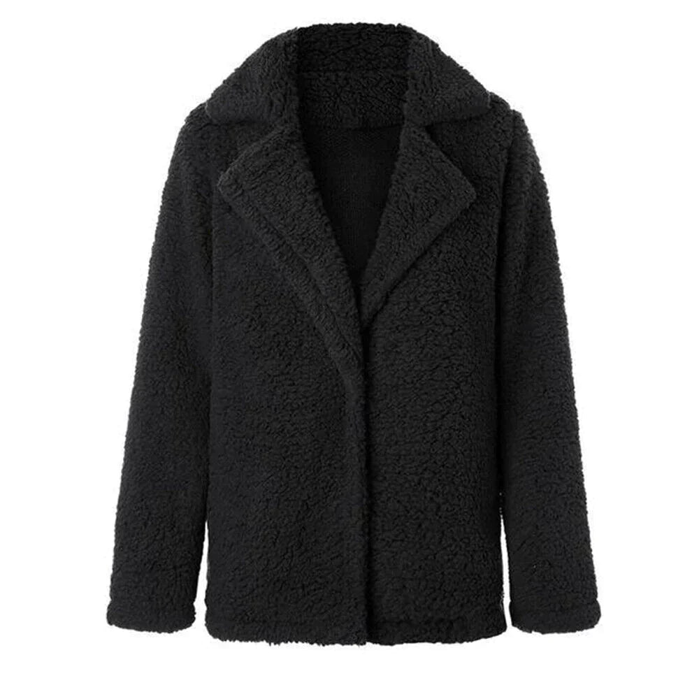 Veste d'hiver chaude en peluche douce pour femme