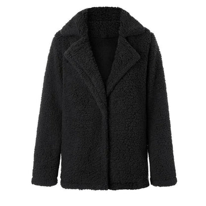 Veste d'hiver chaude en peluche douce pour femme