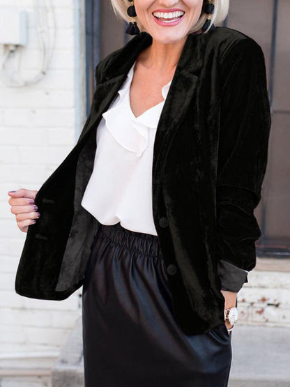 Blazer femme velours côtelé structuré