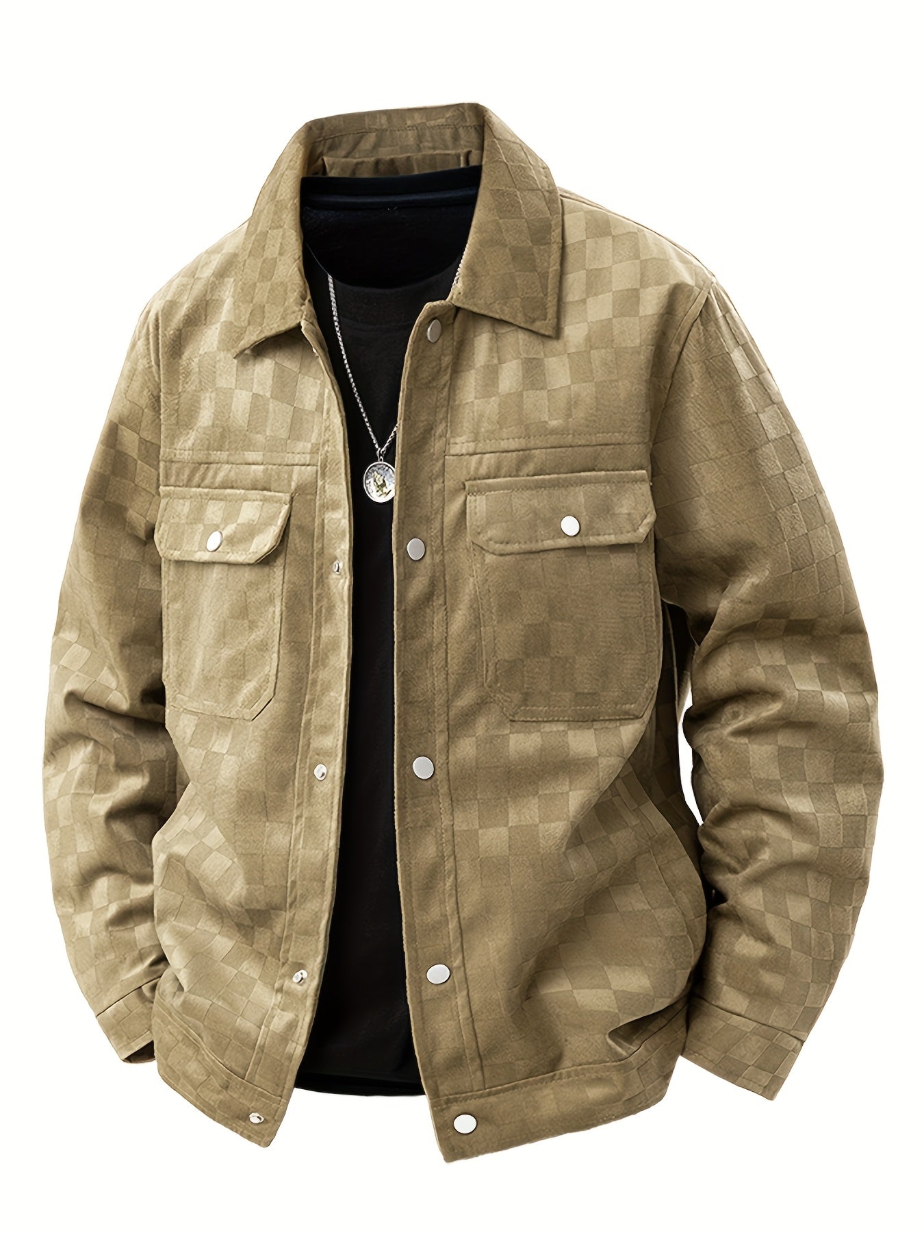 Veste en daim moderne à carreaux