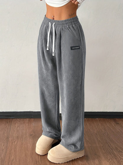 Pantalon de jogging confortable en velours côtelé