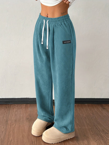 Pantalon de jogging confortable en velours côtelé