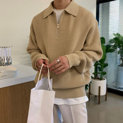Pull d'hiver pour hommes, manches longues, confortable