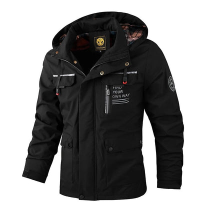 Veste d'hiver homme Capuche réglable Chaude Isolée