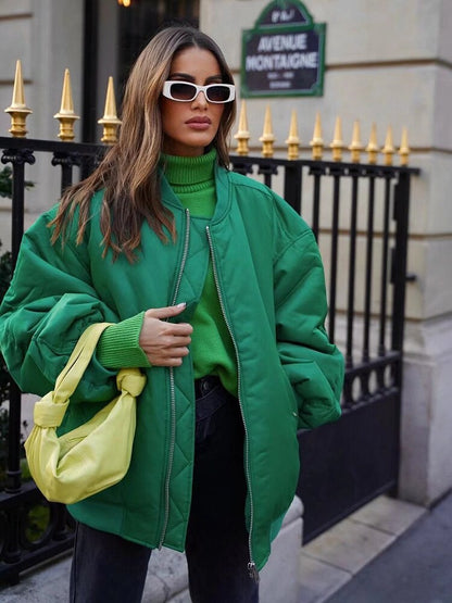 Blouson Bomber Femme Grande Taille Style Oversize