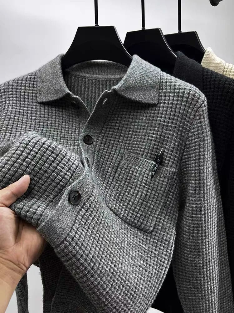 Cardigan gaufré élégant pour homme