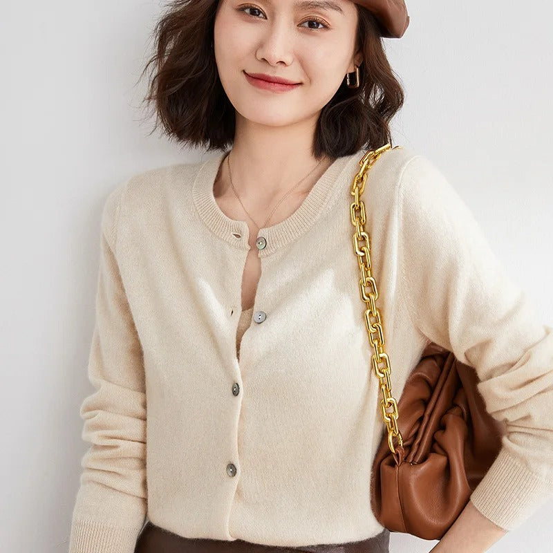 Robe souple pour femme | Pull en maille à col en V