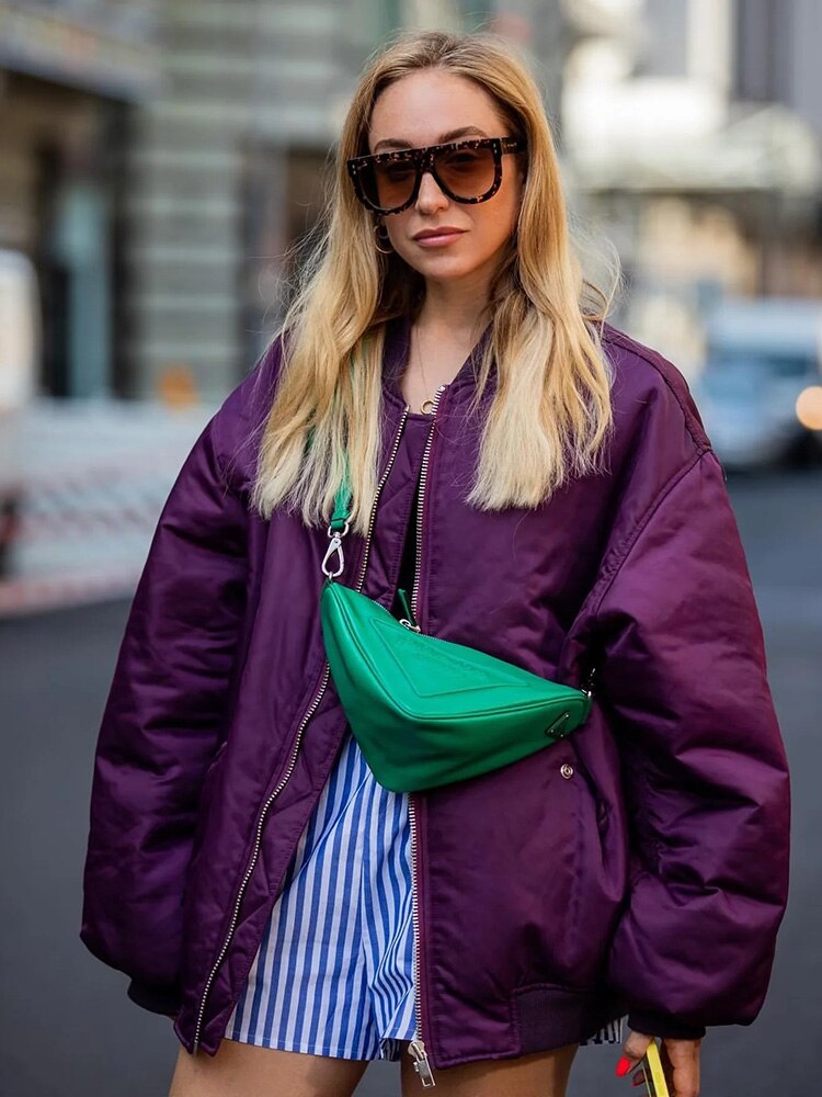 Blouson Bomber Femme Grande Taille Style Oversize