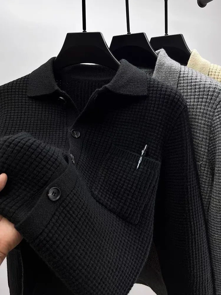 Cardigan gaufré élégant pour homme
